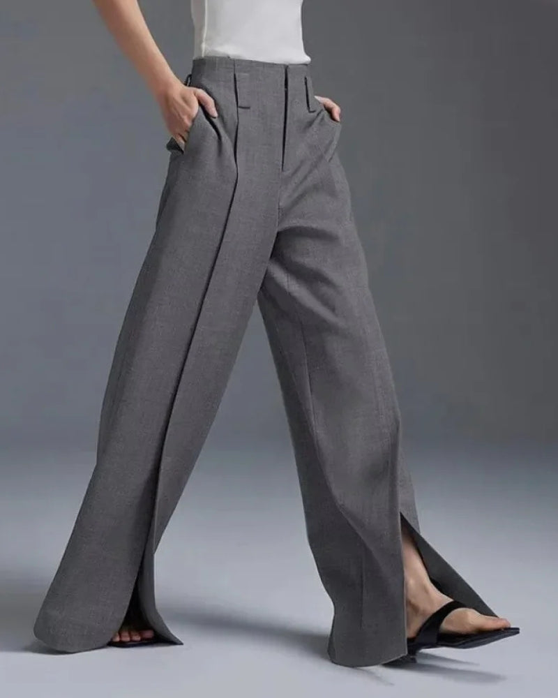 MAIANE – Lässige Hose mit vorderem Schlitz