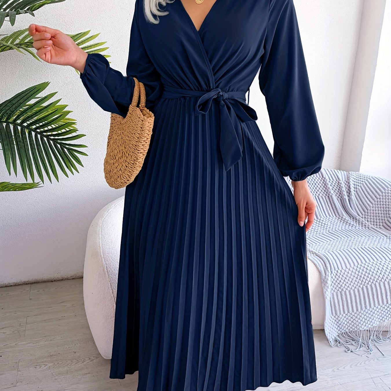 Elegantes Plisseekleid