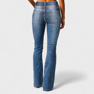 Marylène – Modische High-Waist-Jeans mit weitem Bein