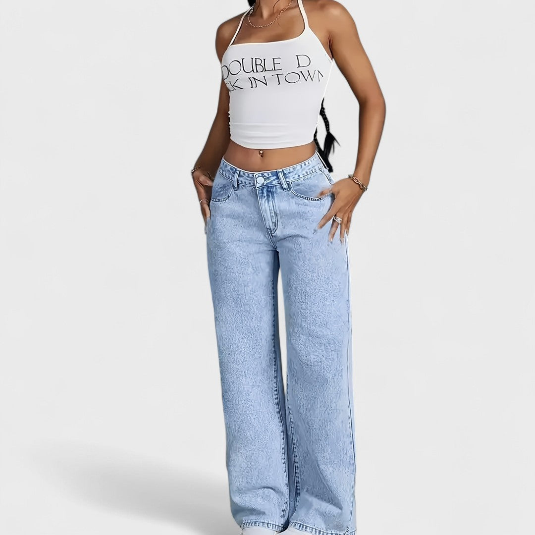 Mara – Damen-Jeans mit geradem, weitem Bein