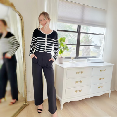 Émilie – Elegante Hose mit weitem Bein