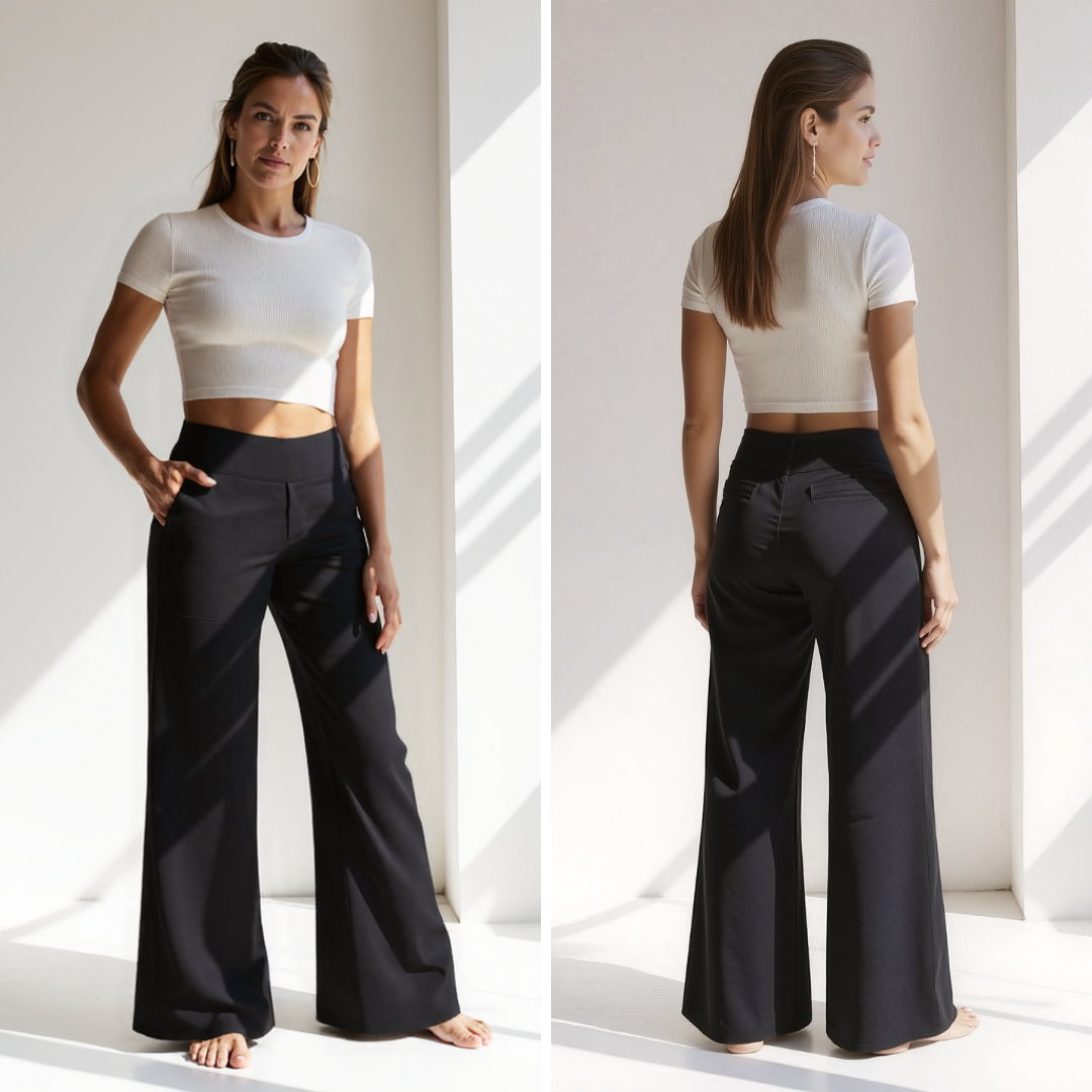 Émilie – Elegante Hose mit weitem Bein