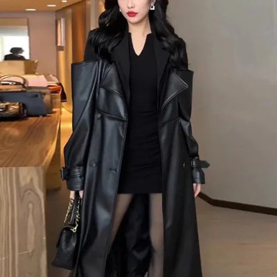 Isolda | Leder-Trenchcoat