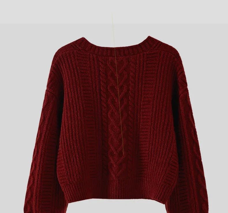 Magdalena | Warme kurze Strickjacke