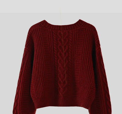 Magdalena | Warme kurze Strickjacke