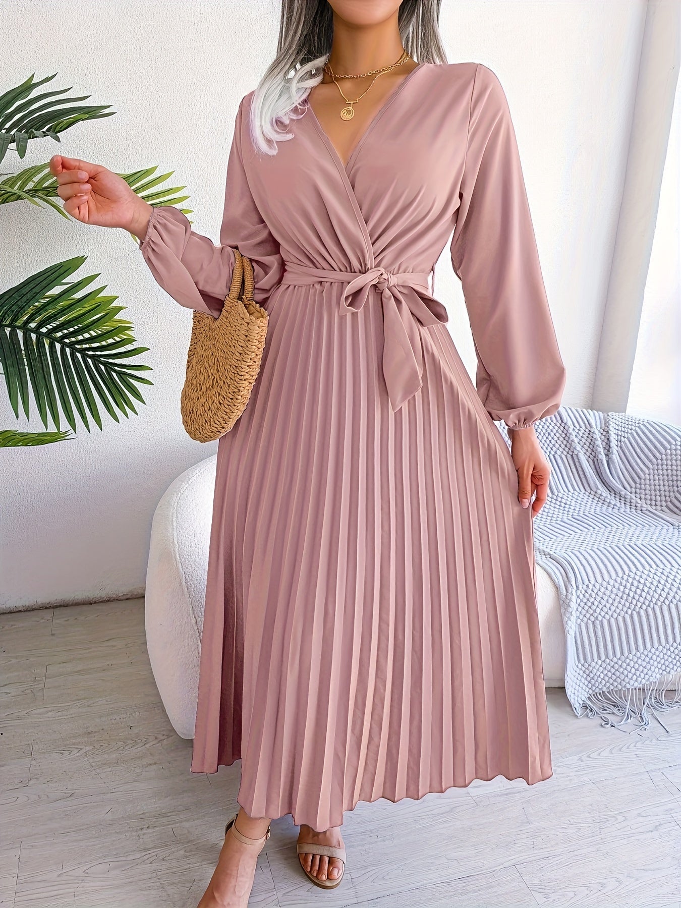 Elegantes Plisseekleid