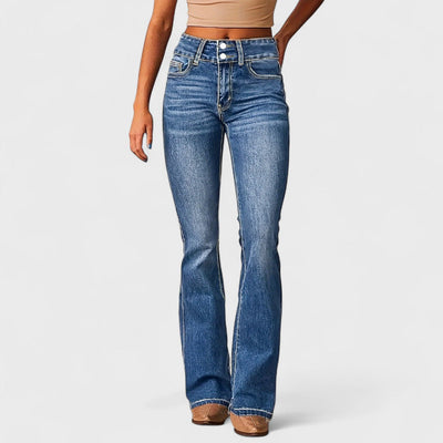 Marylène – Modische High-Waist-Jeans mit weitem Bein