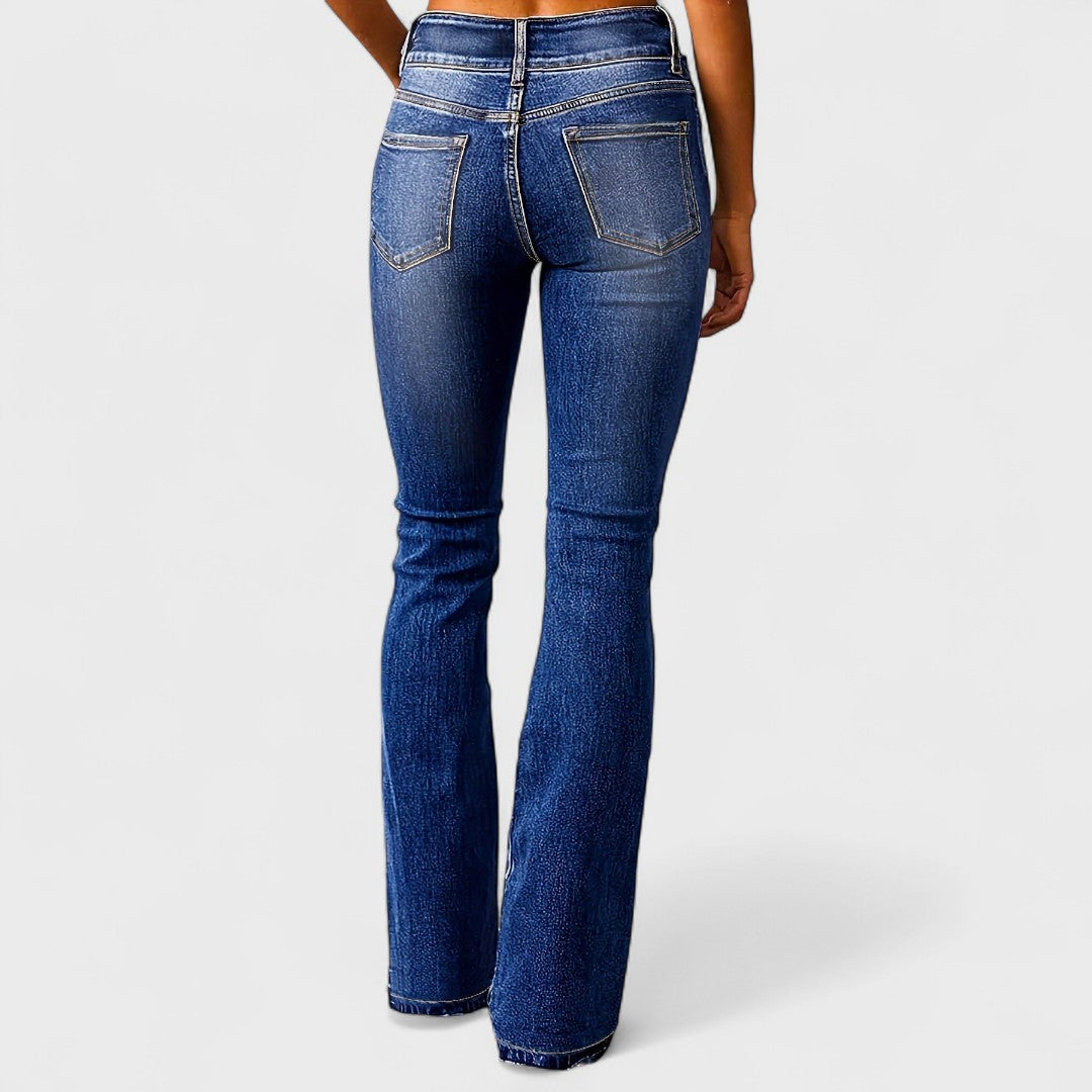 Marylène – Modische High-Waist-Jeans mit weitem Bein