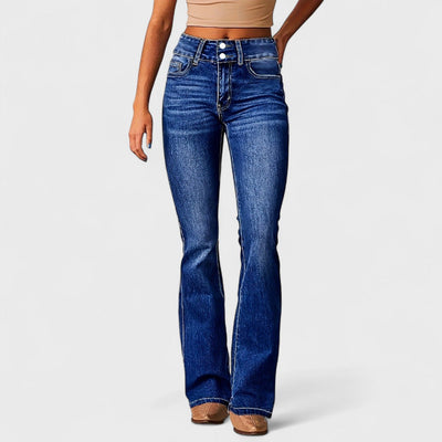 Marylène – Modische High-Waist-Jeans mit weitem Bein
