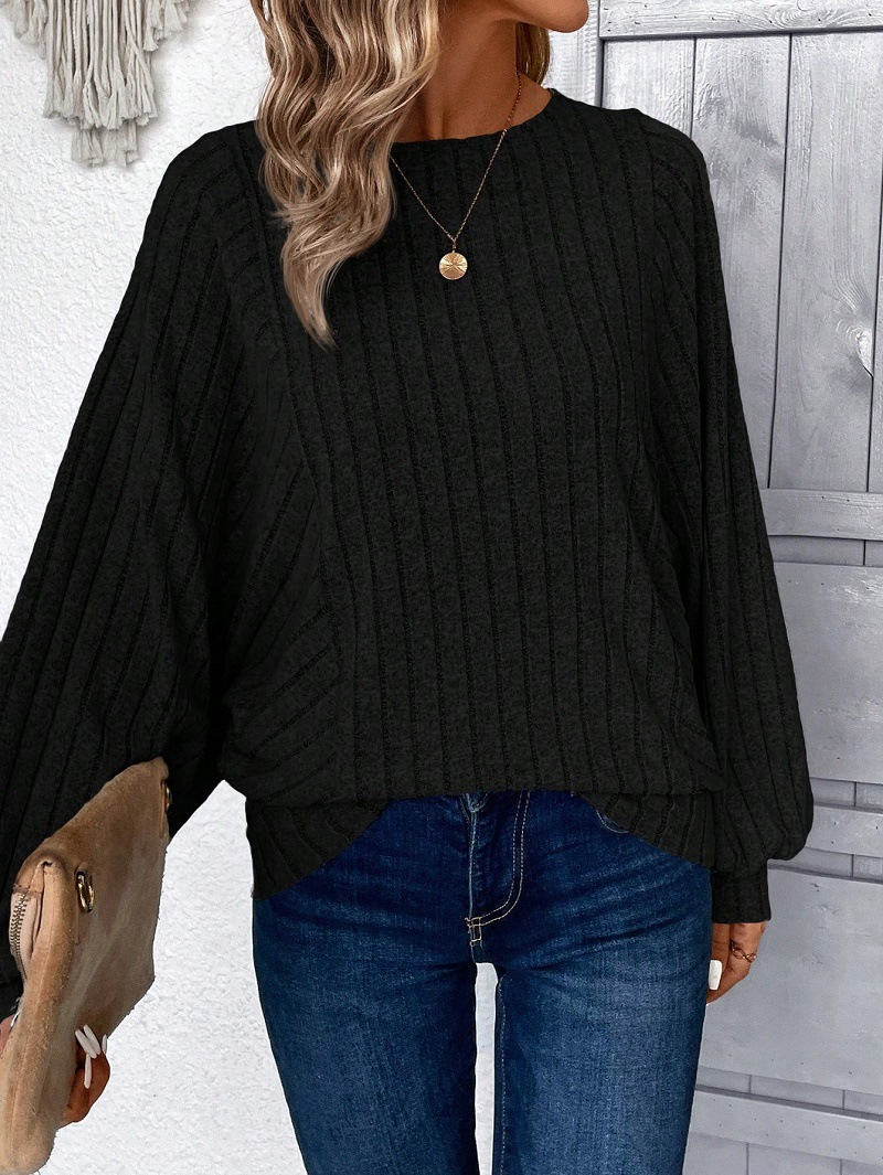 Peyton | Top mit gerippten Ärmeln